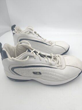 Reebok RB 510 PYE Men's Size 13 White Navy Blue Leather Athletic Sneakers